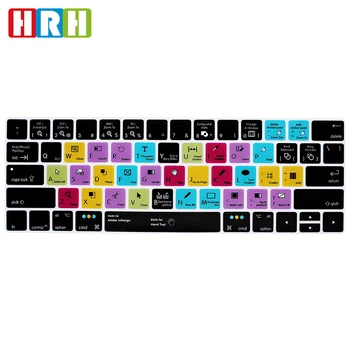 HRH Adobe InDesign Funkcia Odkaz Hot key Silikónový Kryt Klávesnice Klávesnica Kože pre Macbook Dotyk Bar A1706 / A1707/A1989/A2159