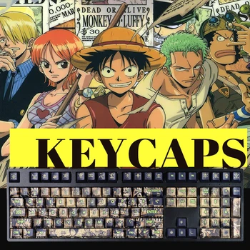 Jeden Kus Podsvietený Teplo Sublimácie Animácie Cybersport Bureau Herné cherry profil keycaps anime keycap gateron žltá