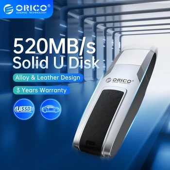 ORICO USSD ssd U Diskov 520MB/S Pen Drive Kovové USB Flash Disk Typu C 512 gb diskom 1 tb 256 GB 128 GB Auto Tvar USB kľúča Pendrives