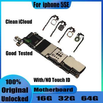 pre iphone SE 16GB-32GB-64GB Doska s Dotykovým ID/Bez Dotyk ID,Doska Pôvodné odomknutý pre iphone 5SE Logic board