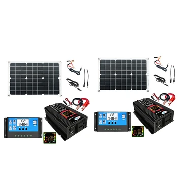 Solárny Panel Auta Kompletné 6000W Modifikovaná Sínusová Vlna Invertor LCD Displej Dual USB DC12V, Aby s 30A Solárny Regulátor