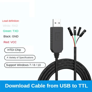 TTL Stiahnuť Kábel USB K TTL Kábel Program Software Pálenie USB Na Sériový MCU Upgrade Dátový Kábel FTDI