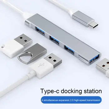 Vysoká Rýchlosť Disku-voľný USB Dokovacej Stanice, Prenosné 4 Porte USB3.0 Typ-C 3.0 Multi USB Rozbočovač OTG Hub Príslušenstvo k Počítačom