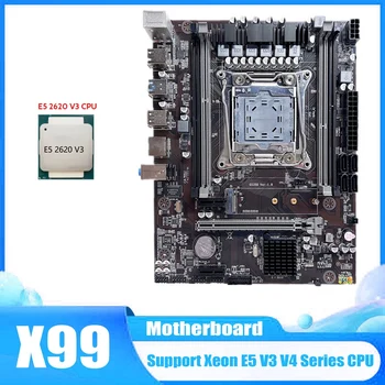 X99 Doske LGA2011-3 základnej Doske Počítača Podporu Xeon E5 V3 V4 Série CPU Podpora DDR4 RAM S E5 2620 V3 CPU